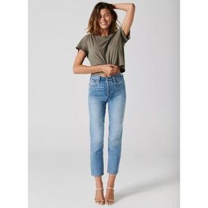 Denim Forum Women's The Arlo High Rise Straight Denim Jeans